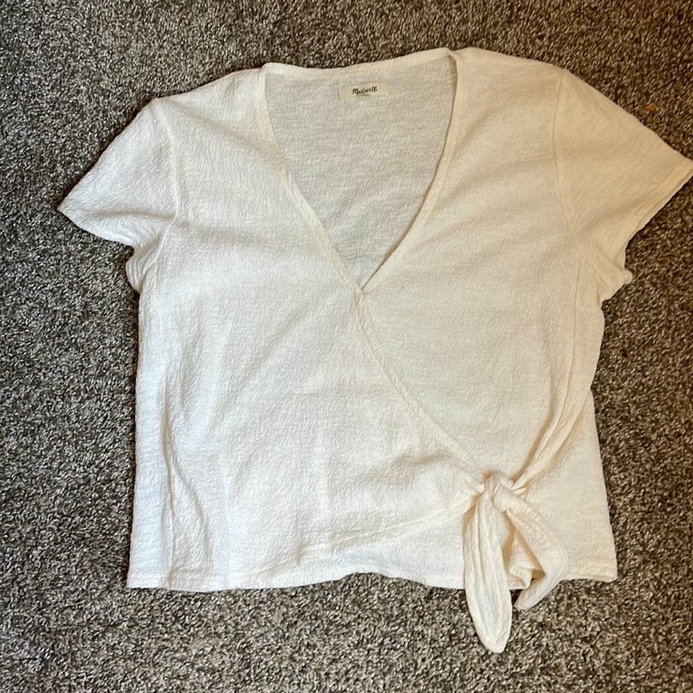 Madewell Tie Top, size M